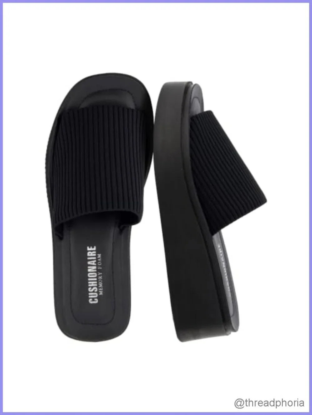 Wedge Platform Sandals with Firm Knit Upper & Memory Foam Slip-On Summer Sandals